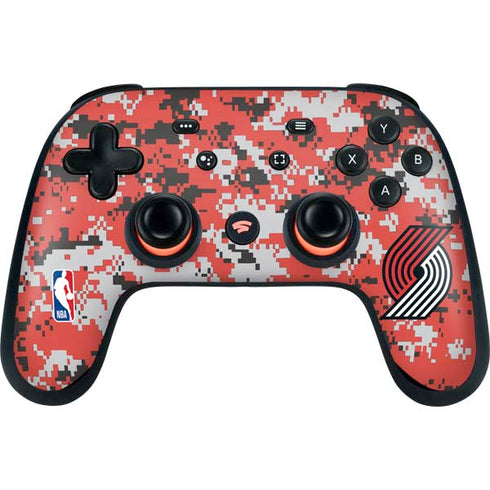 NBA Portland Trail Blazers Digi Camo Google Stadia Controller Skin