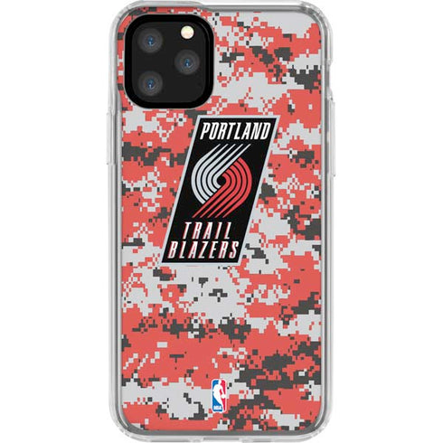 NBA Portland Trail Blazers Digi Camo iPhone 11 Pro Clear Case
