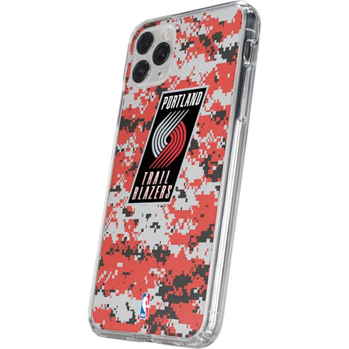 NBA Portland Trail Blazers Digi Camo iPhone 11 Pro Clear Case