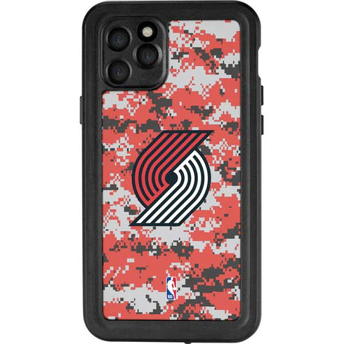 NBA Portland Trail Blazers Digi Camo iPhone 11 Pro Waterproof Case