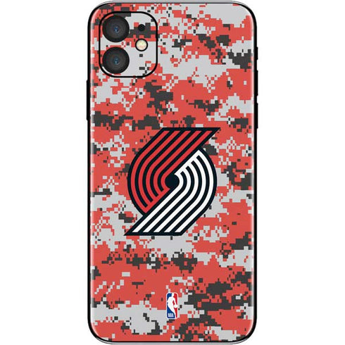 NBA Portland Trail Blazers Digi Camo iPhone 11 Skin