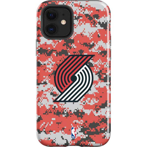 NBA Portland Trail Blazers Digi Camo iPhone 12 Impact Case