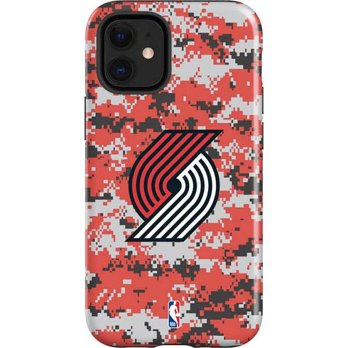 NBA Portland Trail Blazers Digi Camo iPhone 12 Mini Impact Case