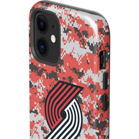 NBA Portland Trail Blazers Digi Camo iPhone 12 Mini Impact Case