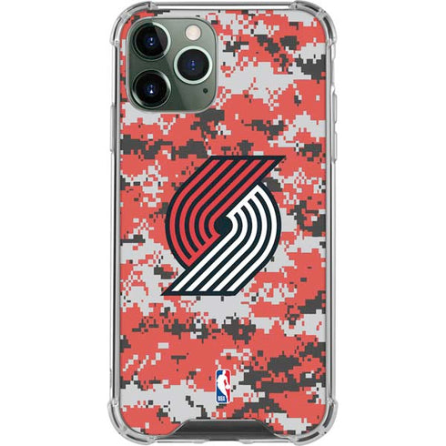 NBA Portland Trail Blazers Digi Camo iPhone 12 Pro Max Clear Case