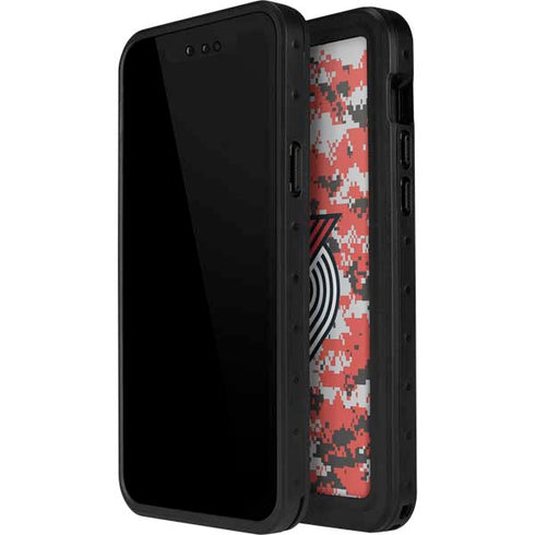 NBA Portland Trail Blazers Digi Camo iPhone 12 Pro Waterproof Case