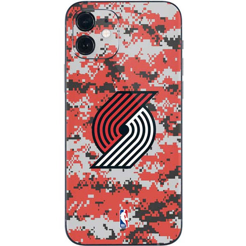 NBA Portland Trail Blazers Digi Camo iPhone 12 Skin