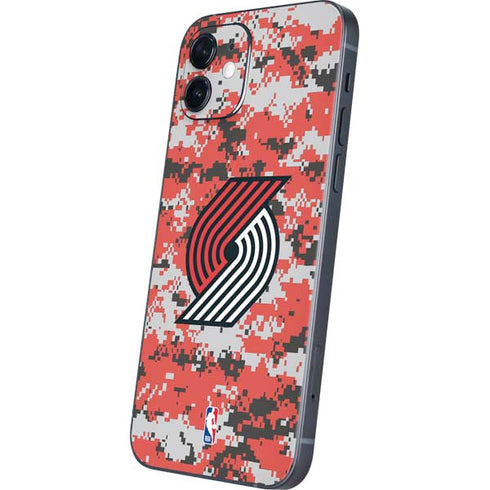 NBA Portland Trail Blazers Digi Camo iPhone 12 Skin