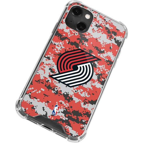NBA Portland Trail Blazers Digi Camo iPhone 13 Mini Clear Case