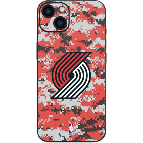 NBA Portland Trail Blazers Digi Camo iPhone 14 Plus Skin