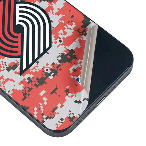 NBA Portland Trail Blazers Digi Camo iPhone 15 Plus Skin
