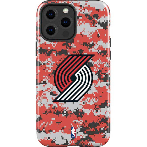 NBA Portland Trail Blazers Digi Camo iPhone 15 Pro Max Impact Case