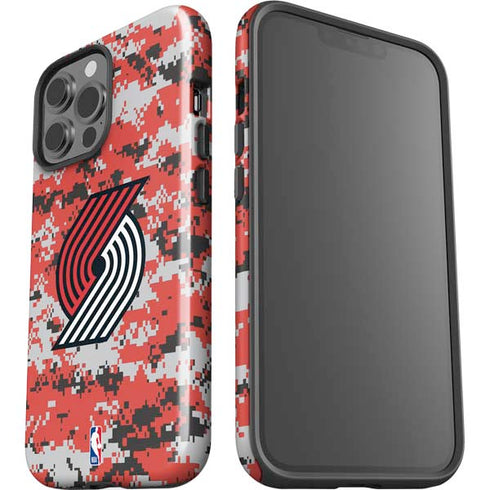 NBA Portland Trail Blazers Digi Camo iPhone 15 Pro Max Impact Case