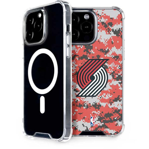 NBA Portland Trail Blazers Digi Camo iPhone 15 Pro Max MagSafe Case