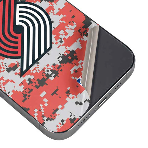 NBA Portland Trail Blazers Digi Camo iPhone 14 Pro Max Skin