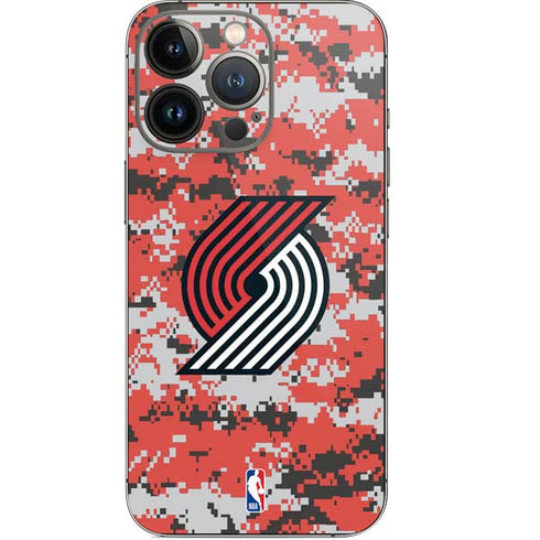 NBA Portland Trail Blazers Digi Camo iPhone 15 Pro Skin