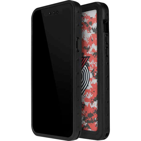 NBA Portland Trail Blazers Digi Camo iPhone 15 Pro Waterproof Case
