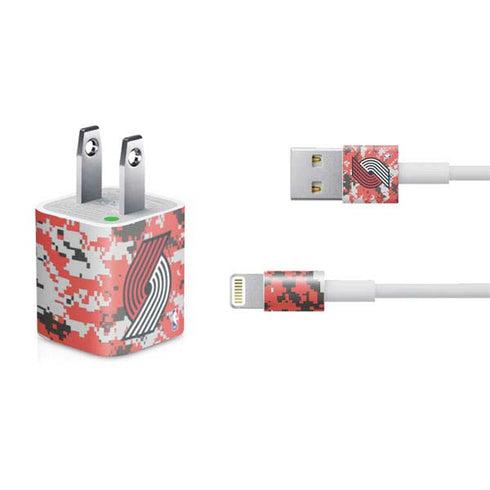 NBA Portland Trail Blazers Digi Camo iPhone Charger (5W USB) Skin