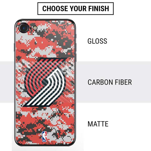 NBA Portland Trail Blazers Digi Camo iPhone SE (2nd & 3rd Gen) Skin