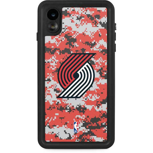 NBA Portland Trail Blazers Digi Camo iPhone XR Waterproof Case