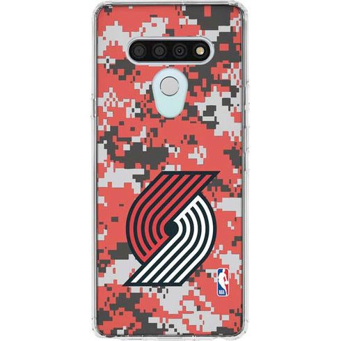 NBA Portland Trail Blazers Digi Camo LG Stylo 6 Clear Case