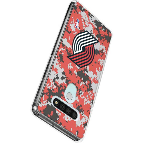 NBA Portland Trail Blazers Digi Camo LG Stylo 6 Clear Case