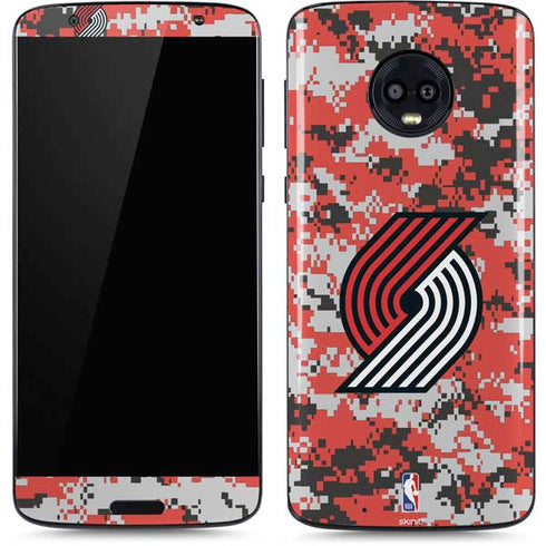 NBA Portland Trail Blazers Digi Camo Moto G6 Skin