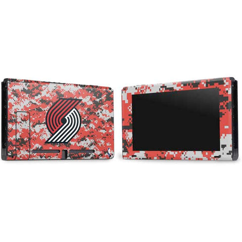 NBA Portland Trail Blazers Digi Camo Nintendo Switch Bundle Skin