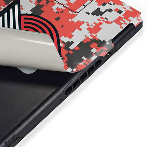 NBA Portland Trail Blazers Digi Camo Nintendo Switch Bundle Skin