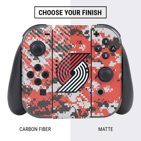 NBA Portland Trail Blazers Digi Camo Nintendo Switch Bundle Skin