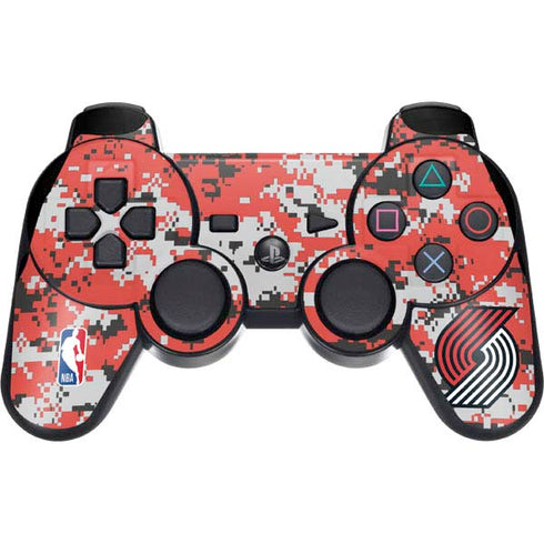NBA Portland Trail Blazers Digi Camo PS3 Dual Shock wireless controller Skin