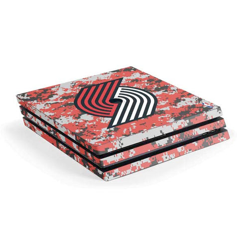 NBA Portland Trail Blazers Digi Camo PS4 Pro Console Skin