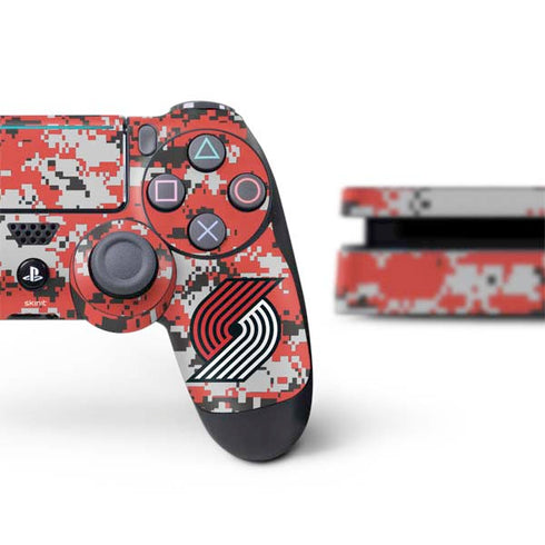 NBA Portland Trail Blazers Digi Camo PS4 Slim Bundle Skin