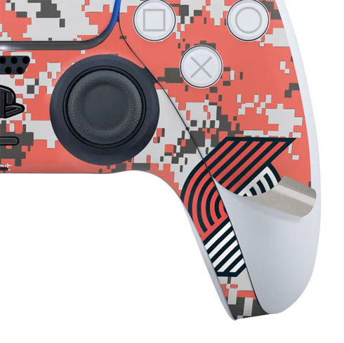 NBA Portland Trail Blazers Digi Camo PS5 Controller Skin