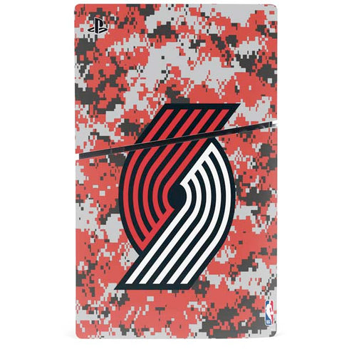 NBA Portland Trail Blazers Digi Camo PS5 Slim Disk Bundle Skin