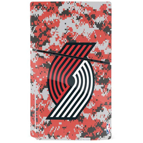 NBA Portland Trail Blazers Digi Camo PS5 Slim Disk Bundle Skin