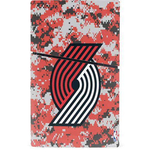 NBA Portland Trail Blazers Digi Camo PS5 Slim Digital Edition Console Skin
