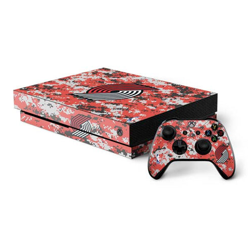 NBA Portland Trail Blazers Digi Camo Xbox One X Bundle Skin