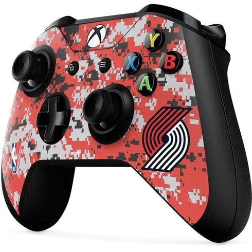 NBA Portland Trail Blazers Digi Camo Xbox One X Controller Skin