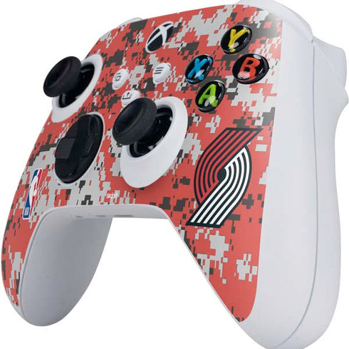 NBA Portland Trail Blazers Digi Camo Xbox Series S Controller Skin