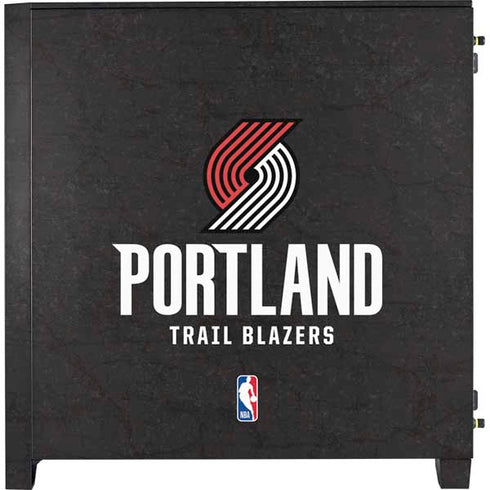 NBA Portland Trail Blazers Distressed Corsair 4000D Tempered Glass Mid-Tower ATX Case Skin