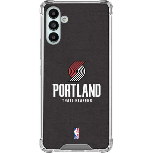 NBA Portland Trail Blazers Distressed Galaxy A13 5G Clear Case
