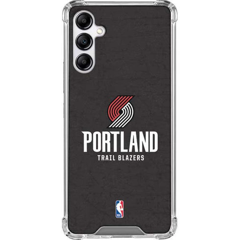 NBA Portland Trail Blazers Distressed Galaxy A14 5G Clear Case