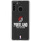 NBA Portland Trail Blazers Distressed Galaxy A21 Clear Case
