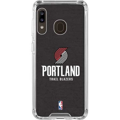 NBA Portland Trail Blazers Distressed Galaxy A30 Clear Case