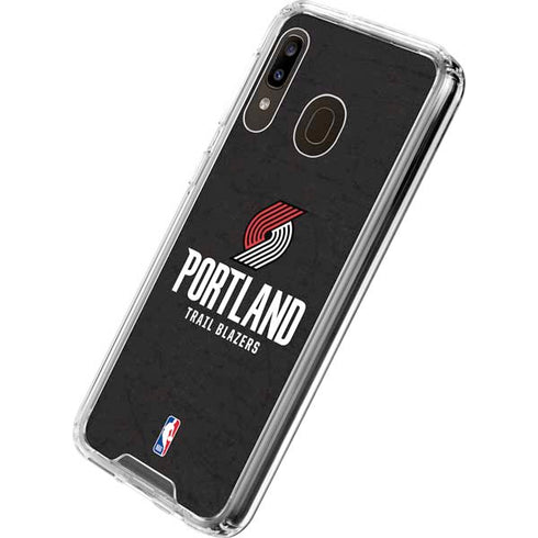 NBA Portland Trail Blazers Distressed Galaxy A30 Clear Case