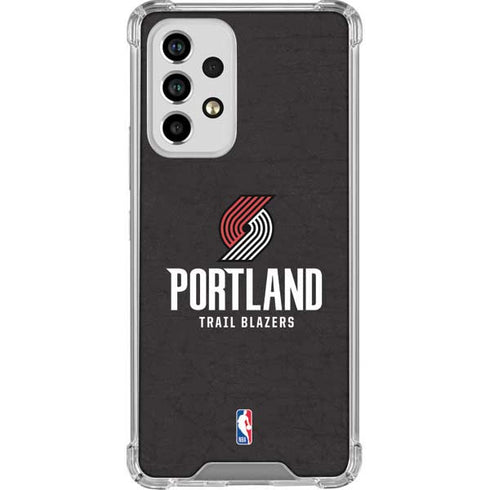NBA Portland Trail Blazers Distressed Galaxy A33 5G Clear Case