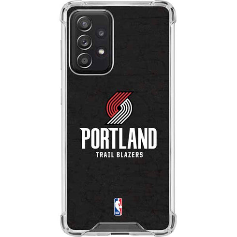 NBA Portland Trail Blazers Distressed Galaxy A52 5G Clear Case