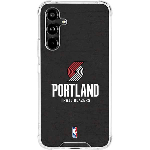 NBA Portland Trail Blazers Distressed Galaxy A54 5G Clear Case