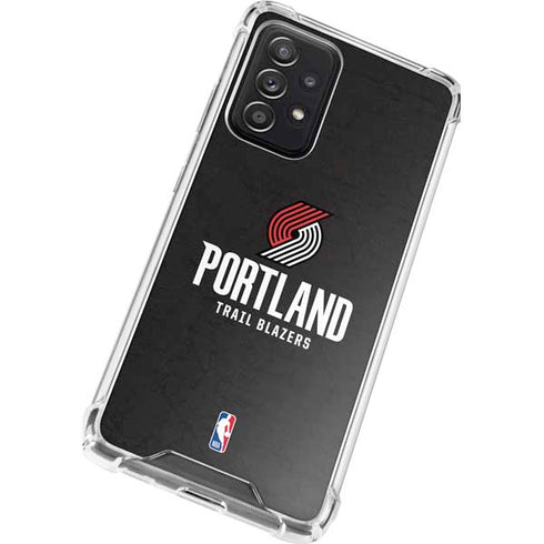 NBA Portland Trail Blazers Distressed Galaxy A72 5G Clear Case